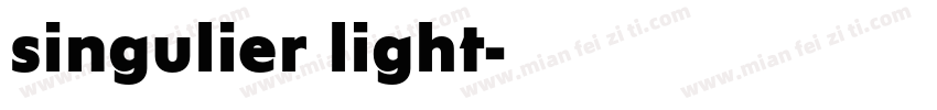 singulier light字体转换